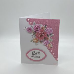 3D Floral Spray Embossed Card