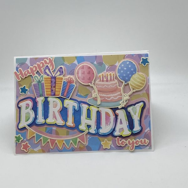 3D Birthday And Balloons Card