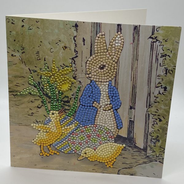 Beaded Beatrix Potter Easter Card