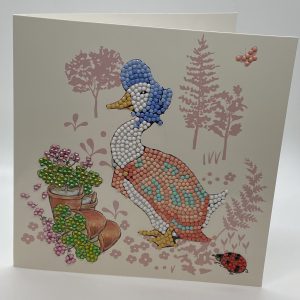 Beatrix Potter Beaded Duck Card