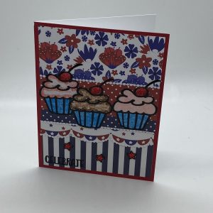 Celebrate Patriotic Glitter Card