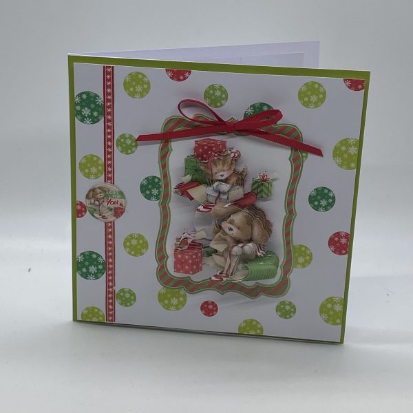 3D Pets Wrapping Presents Card