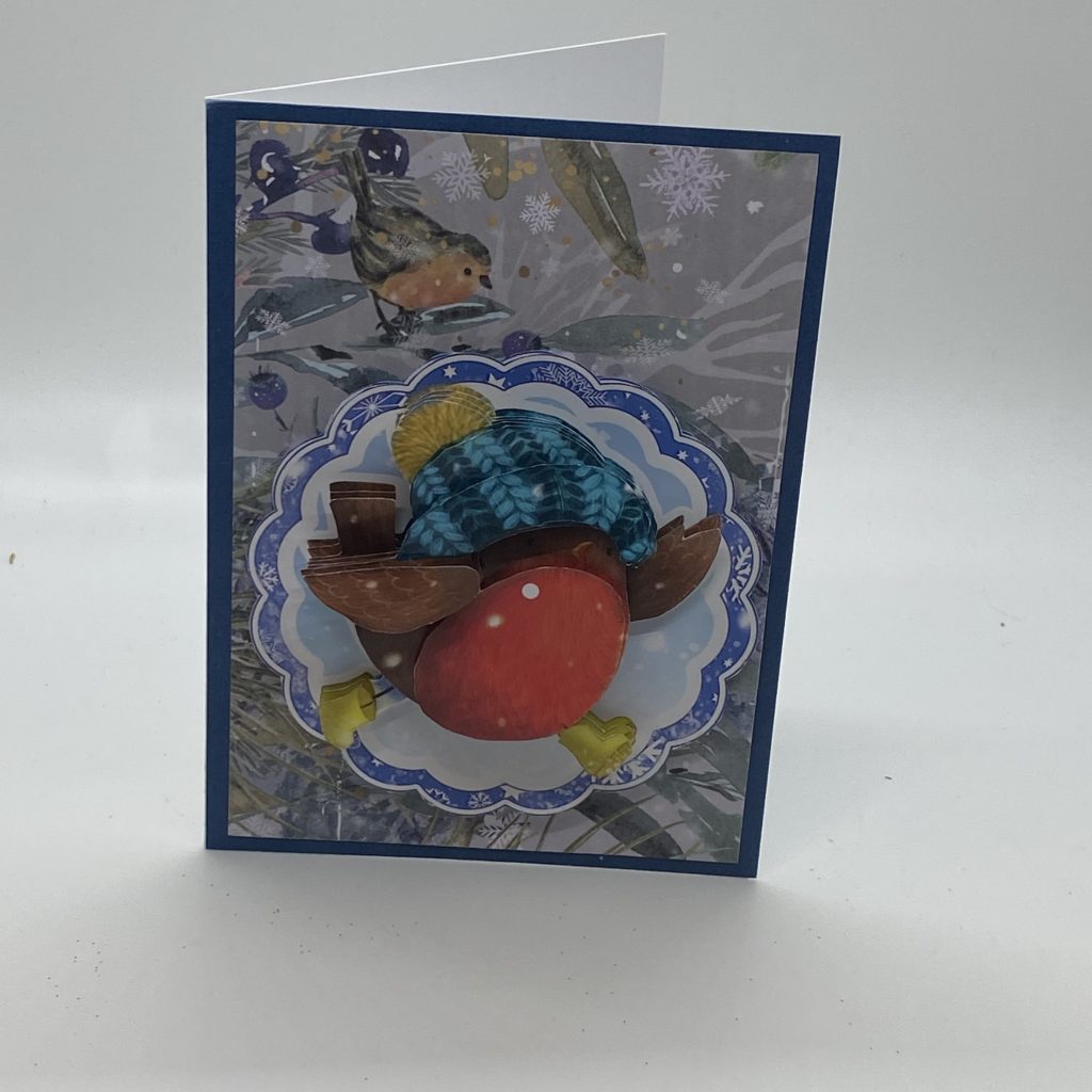 3D Chunky Bird Christmas Card