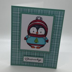 Christmas Hugs Sweater Penguin Card