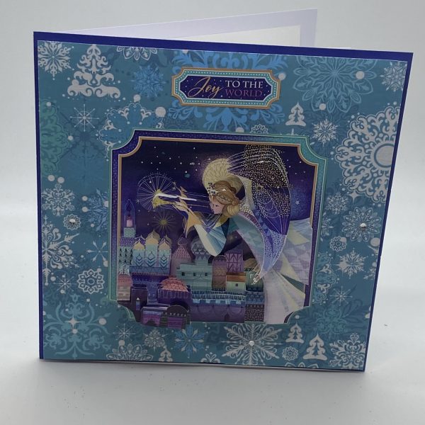 3D Angel Over Bethlehem Card