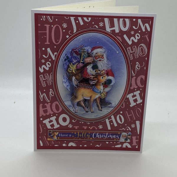 3D Ho Ho Santa Card