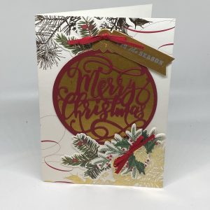 Circle Cutout Christmas Card