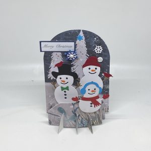 3d Stand Up Snowmen Trio Card