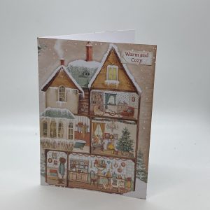 Christmas House Cutaway Card