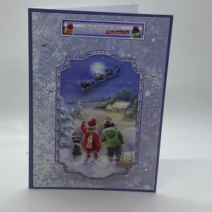 Children With Sled Christmas Card