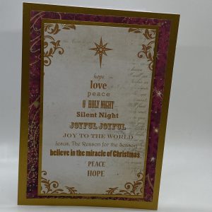 Christmas Phrases Shaped Into A Christmas Tree Card