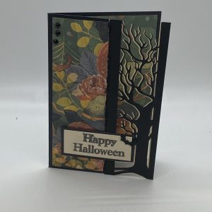 Cut Out Spooky Tree Border Card