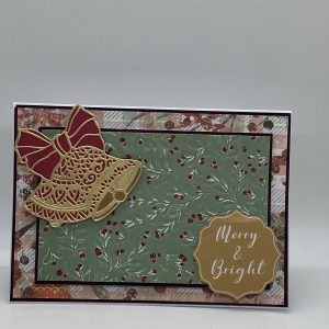 Embossed Gold Bells Christmas Card