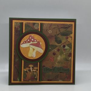 Fall Mushrooms Blessings Card