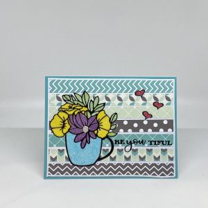 Flower Arrangement Glitter Inspiration Card