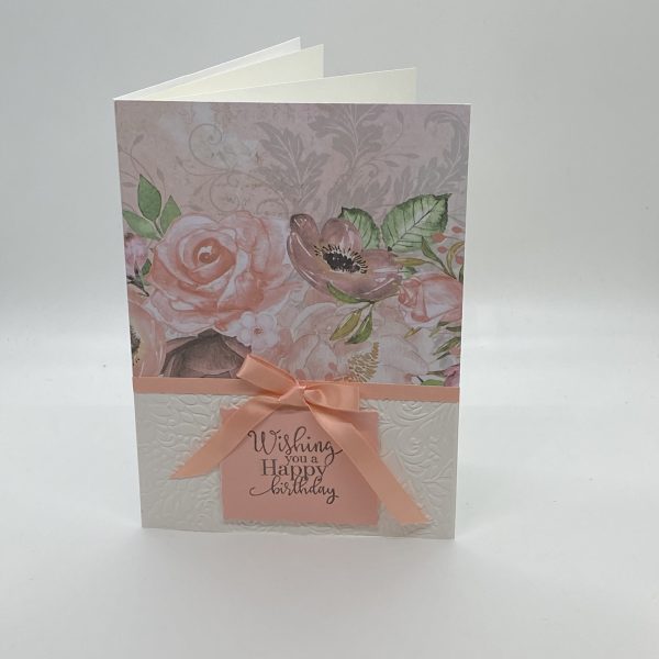 Flowering Half Embossed Birthday Card