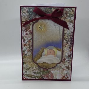 Framed Baby Jesus Christmas Card