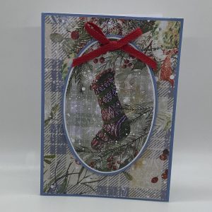 Framed Christmas Stocking Christmas Card