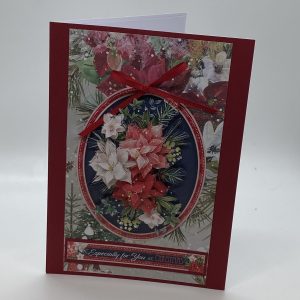 Framed Poinsettias Card