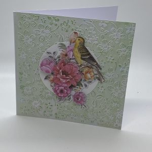 3D Floral With Bird Friendship Card