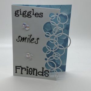 Giggles Smiles Friends Cut Out Bubble Card