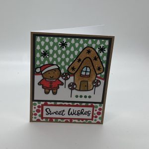 Gingerbread Glitter Card