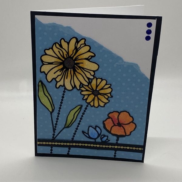 Glittery Floral Card