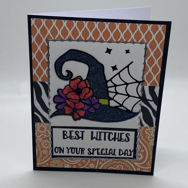 Glittery Witch Hat Celebration Card