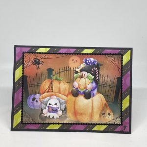 Gnomes With Pumpkins Card