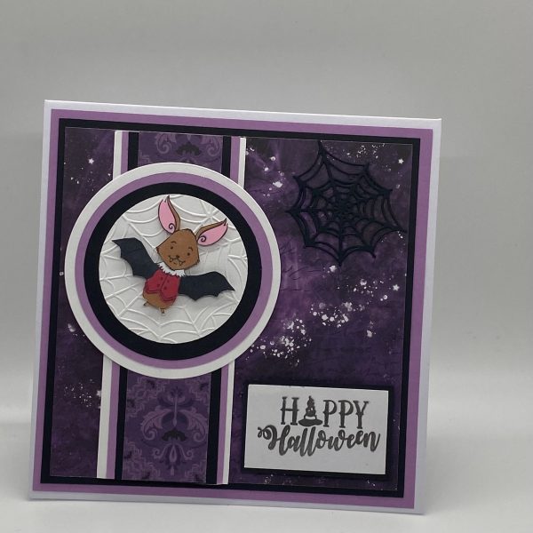 Character Mouse Bat Halloween Card