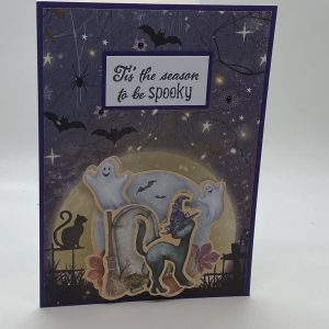 Bats, Black Cats And Ghosts Halloween Card