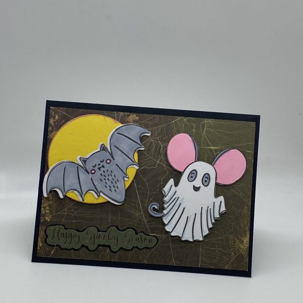 Hand Colored Halloween Characters Halloween Card