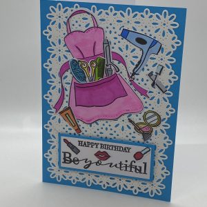 Happy Birthday Be You tiful Hand Colored Apron Card