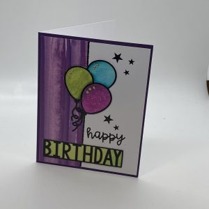 Happy Birthday Glitter Balloon Card