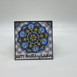 Happy Birthday Mandala Glitter Card