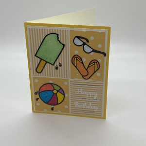 Happy Birthday Summer Glitter Card