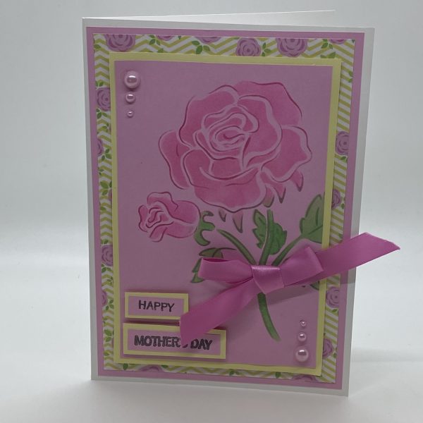 Happy Mother's Day Stencil Card