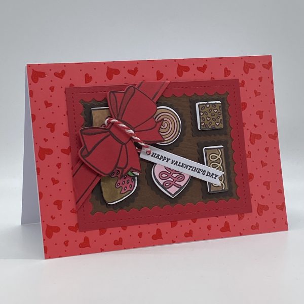 Happy Valentines Day Chocolate Box Raised Card