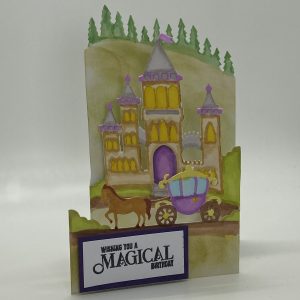 Have A Magical Birthday Hand Colored Castle Card