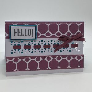 Hello Ribbon Threaded Card