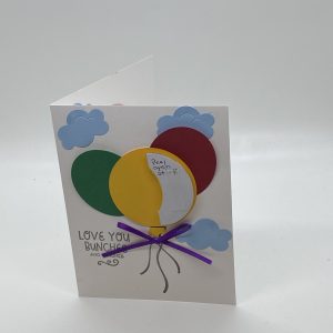 Honeycomb Bunch Of Balloons Birthday Card