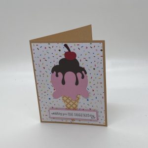 Ice Cream Honeycomb Birthday Card