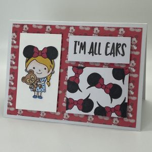 I'm All Ears Hand Colored Card