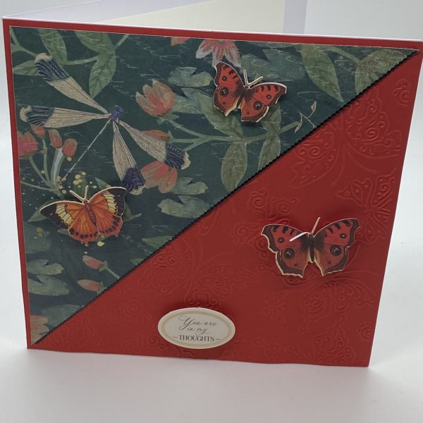 In My Thoughts Embossed Butterfly Card