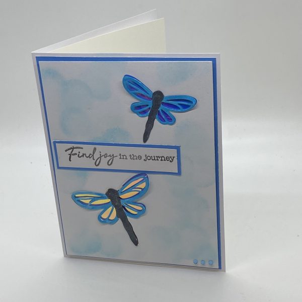 Iridescent Dragonfly Wings Cut Out Card