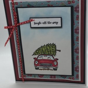 Jingle All The Way Hand Colored  Card