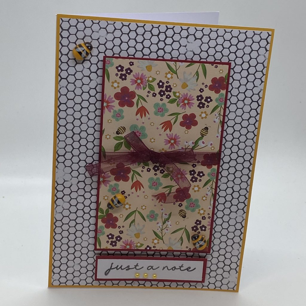 Just A Note 3D Bee Card