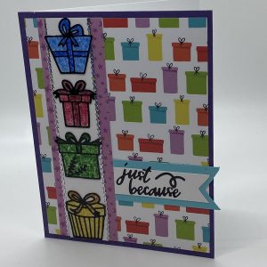 Just Because Glitter Card