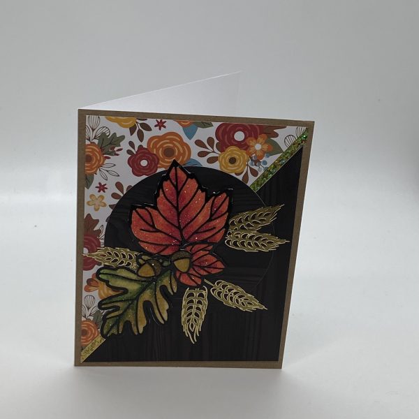 Leave Bouquet Glitter Card