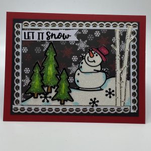 Let It Snow Glitter Card